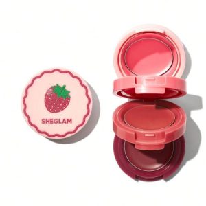 رژ لب و رژگونه کرمی شیگلم مدل 3 طبقه رنگ Strawberry