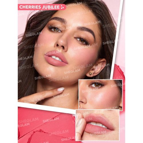 رژ لب و رژگونه کرمی شیگلم مدل 3 طبقه رنگ Pink