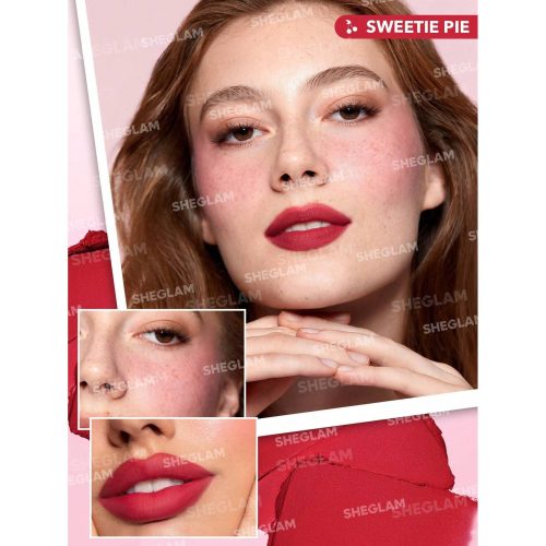 رژ لب و رژگونه کرمی شیگلم مدل 3 طبقه رنگ Pink
