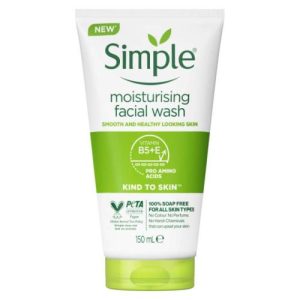 ژل شستشو صورت سیمپل مدل moisturising حجم 150 میلی لیتر