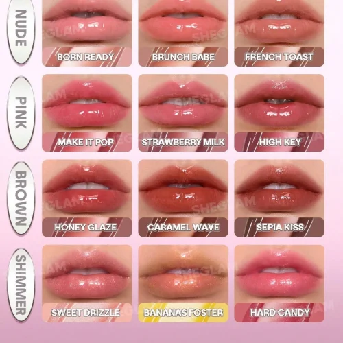 لیپ گلاس شیشه ای شیگلم مدل Glass Lock Air Gloss رنگ Hard Candy