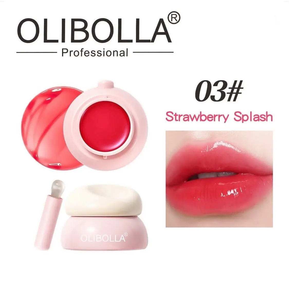 مربای لب ژله ای اولیبولا مدل Hydra Jelly رنگ Strawberry Splash شماره 03