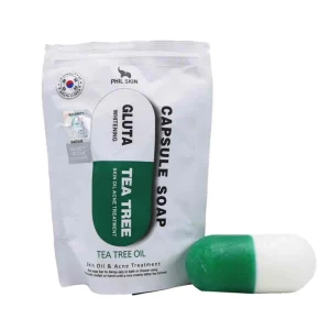 صابون کپسولی فیل اسکین مدل گلوتا + روغن درخت چای